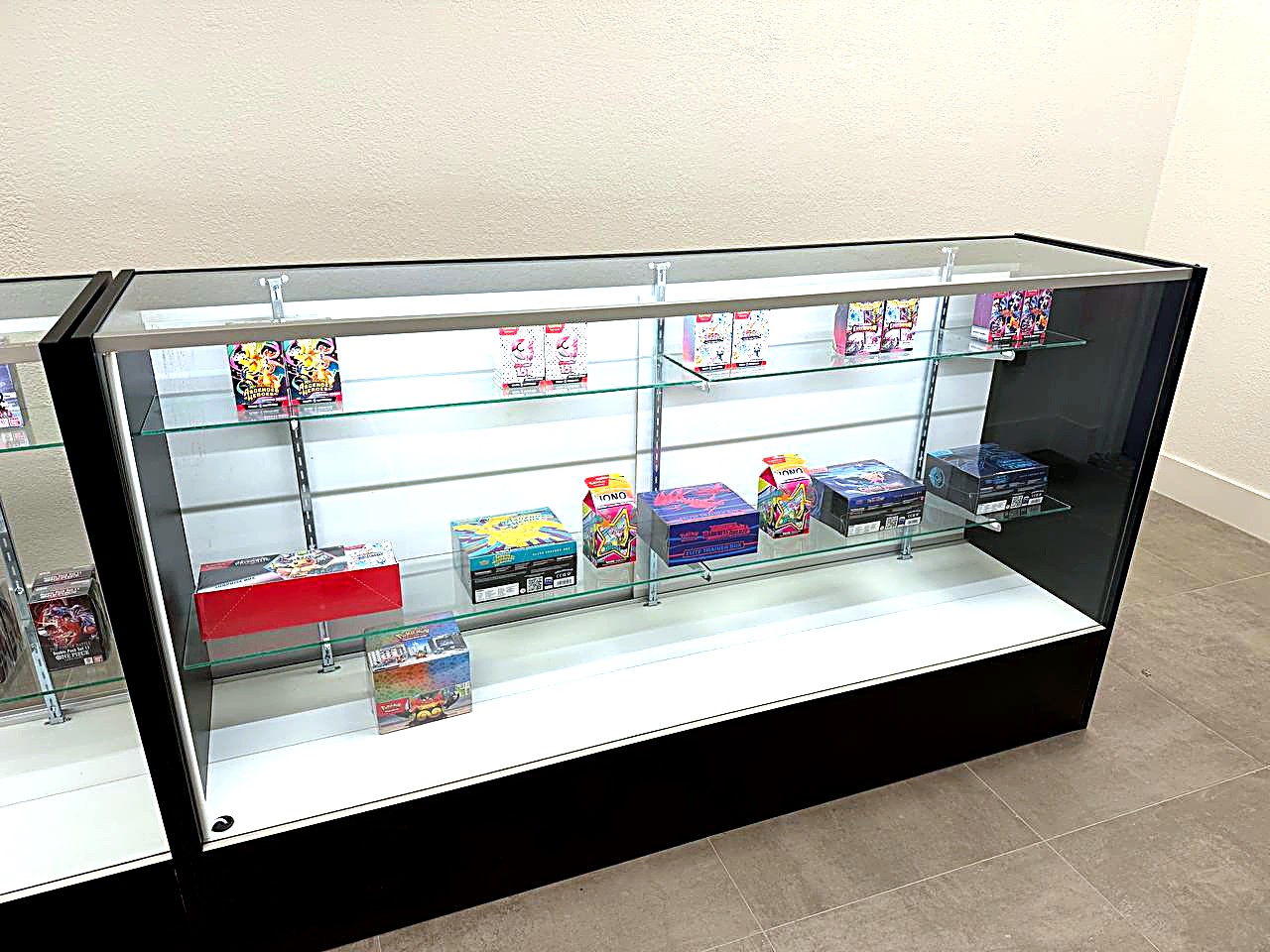 Case of colorful sealed booster boxes